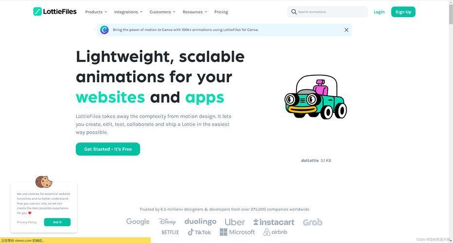 Lottie-Web 动画库在 HTML5 页面和 Vue 项目中的使用指南