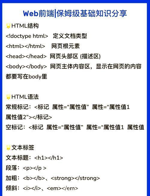 全面了解 Web 前端技术：从基础到实践