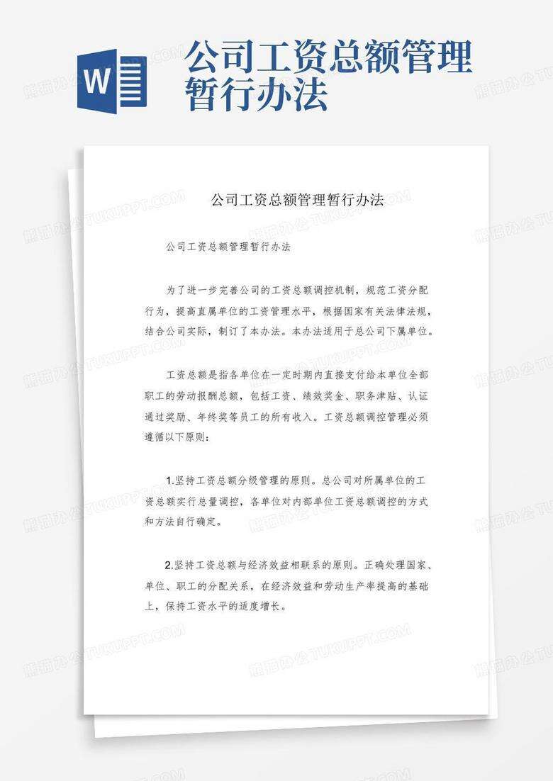 工资总额备案制指导意见