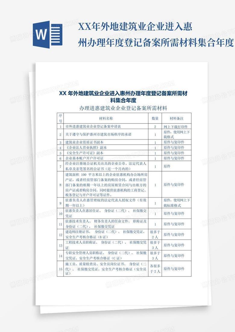 在建工程备案人员登记