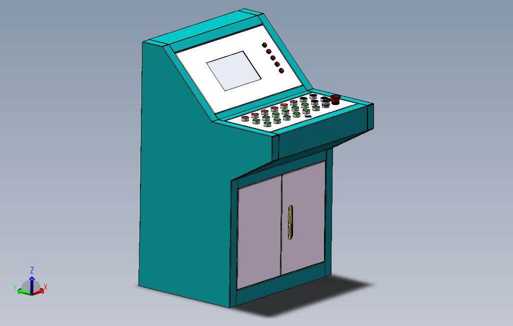 大白搅拌站主机操作台