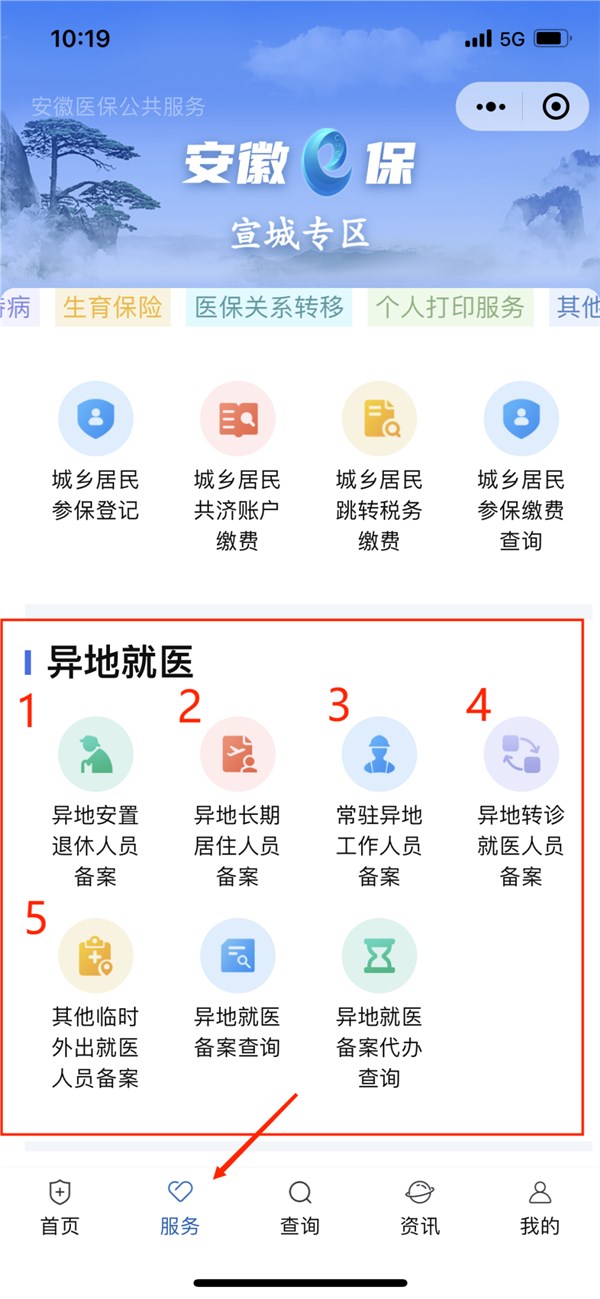 铜陵市异地就医备案操作