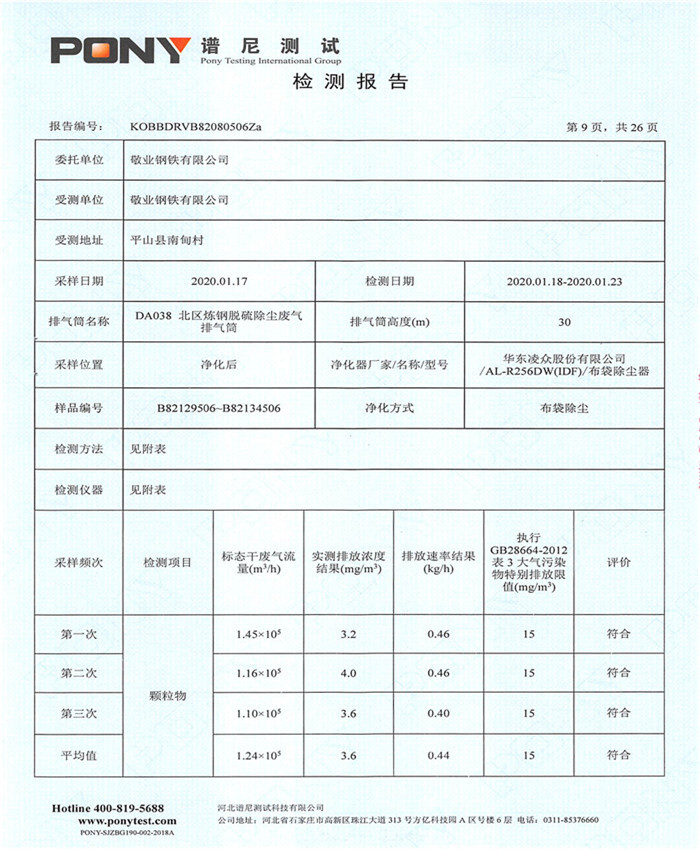 企标备案监测报告