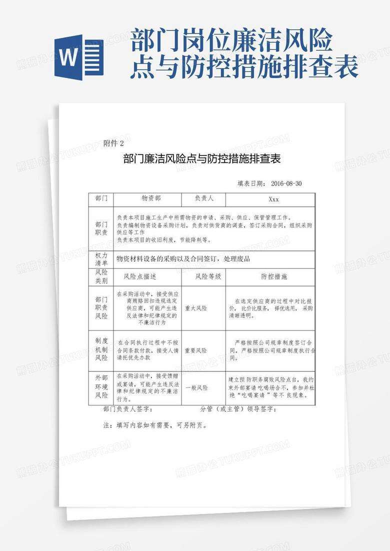 社保参保登记岗廉洁风险点备案表