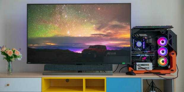 可以用笔记本当显示器连接电脑主机