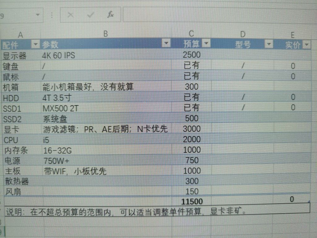 十万元预算的主机