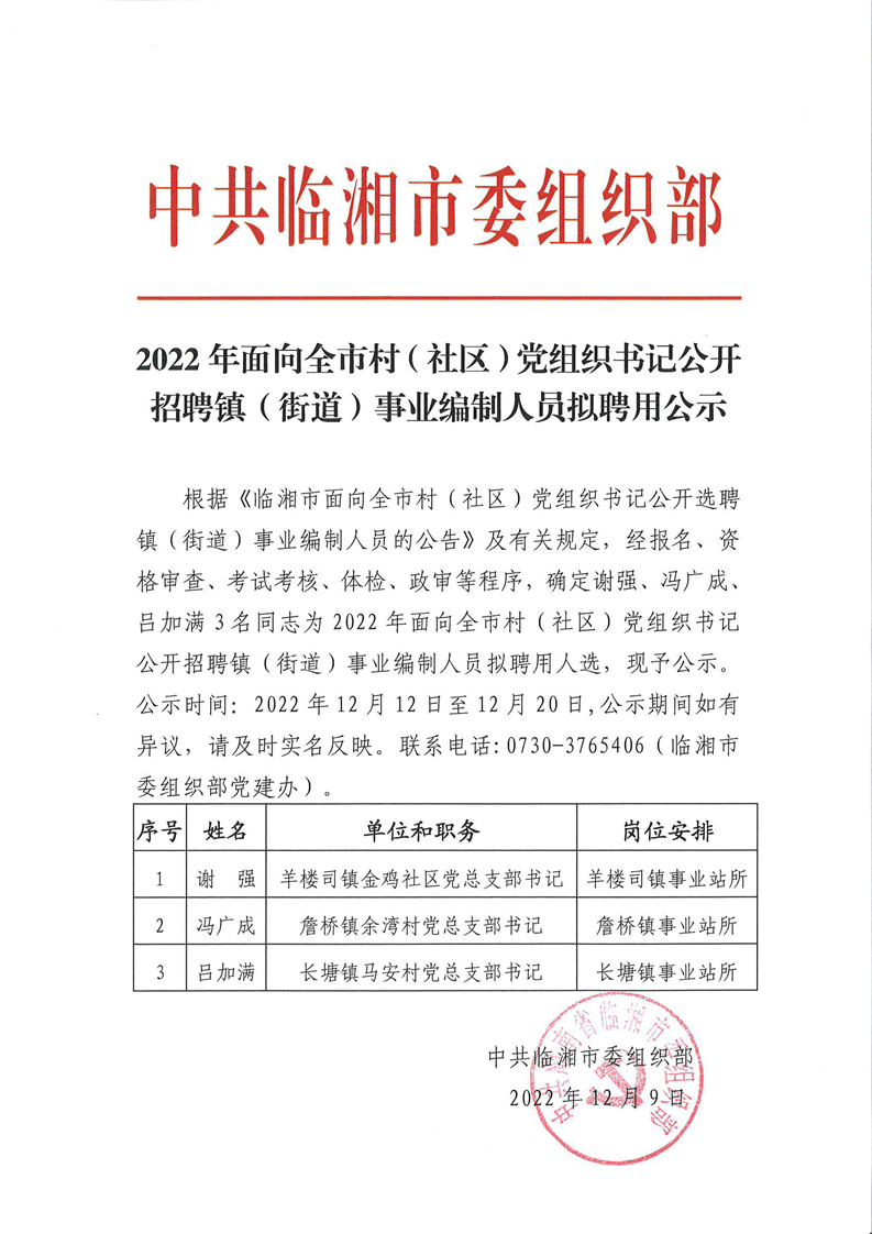 村党组织书记备案未入选