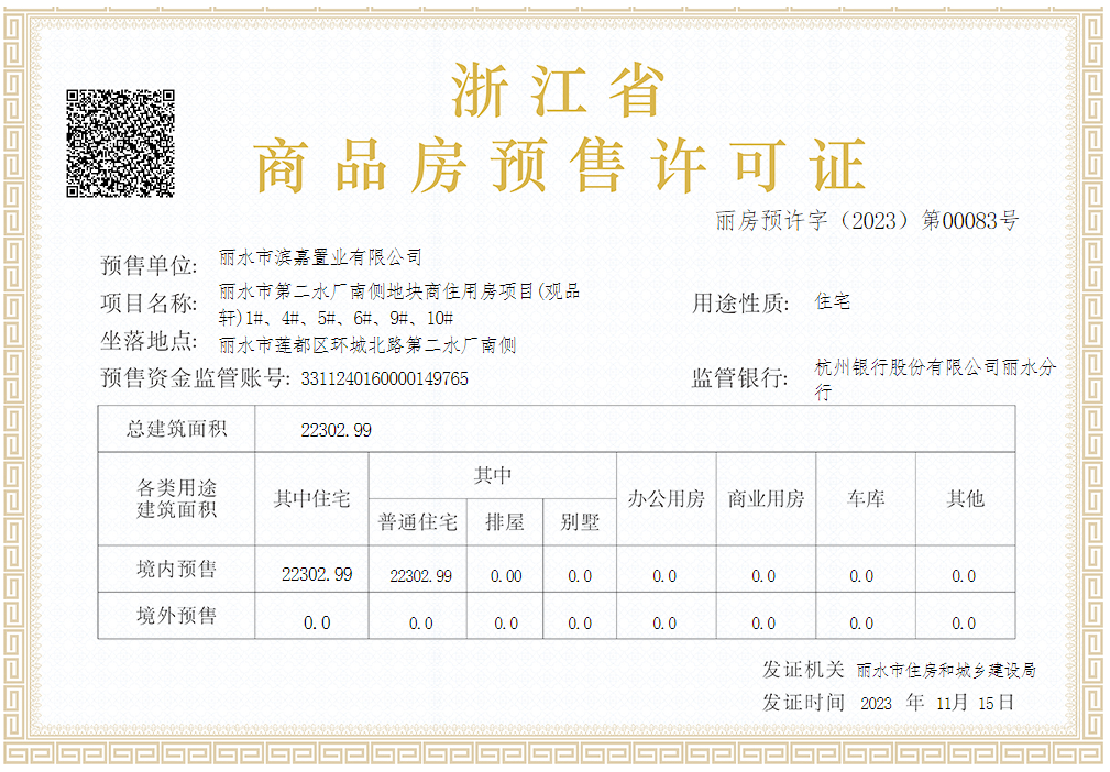 萃语云筑毛坯备案价