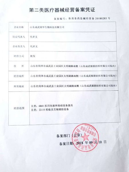 二类医疗器械经营备案批零兼营的面积要求
