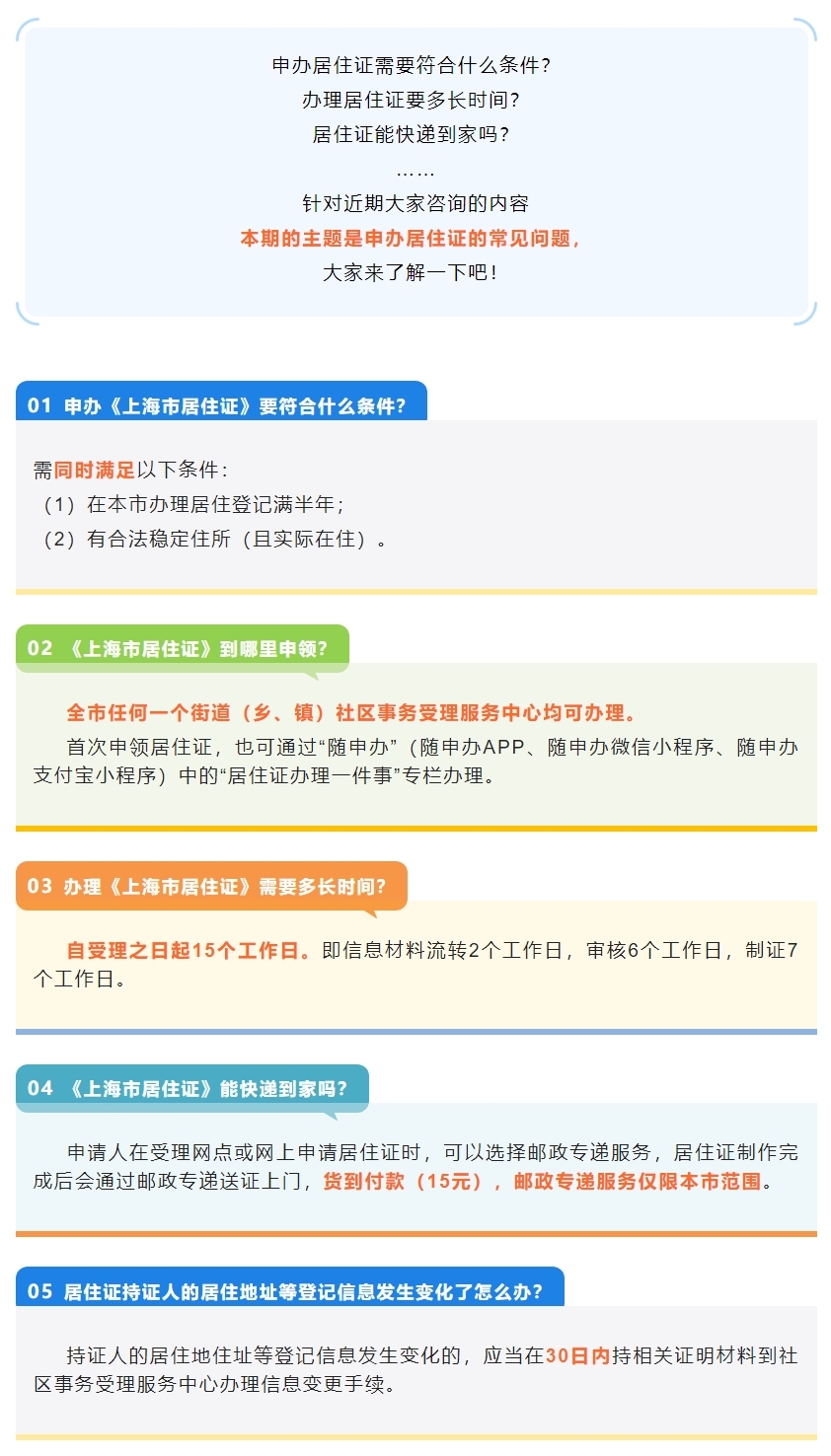 浦东居住证备案需要什么手续