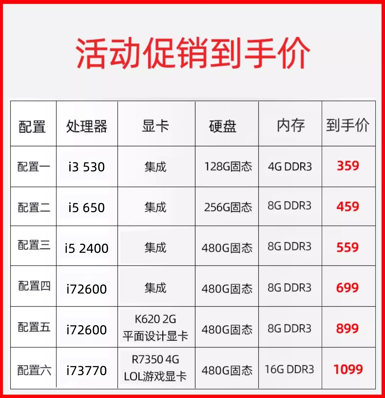 性价比最高的i7主机配置