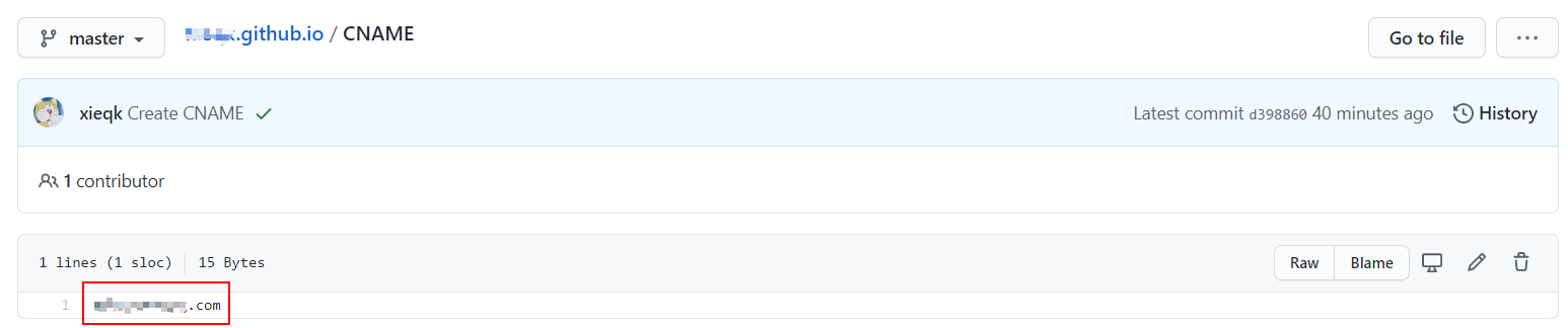 github搭建网站设置域名
