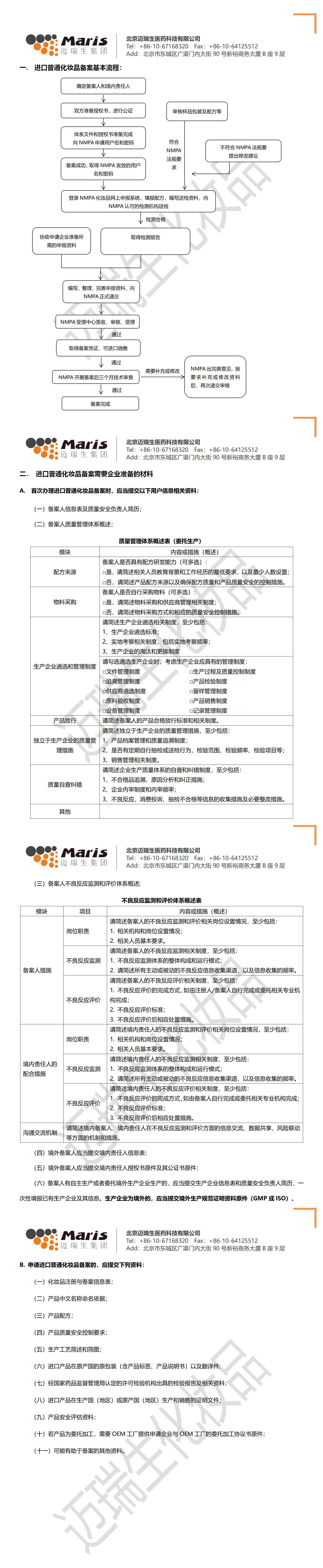 化妆品备案系统整理完成