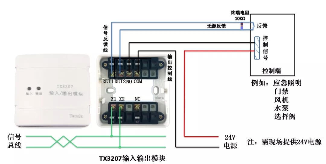 泰和消防主机烟感接线