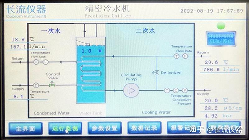 采集冷却水主机的出回水温度
